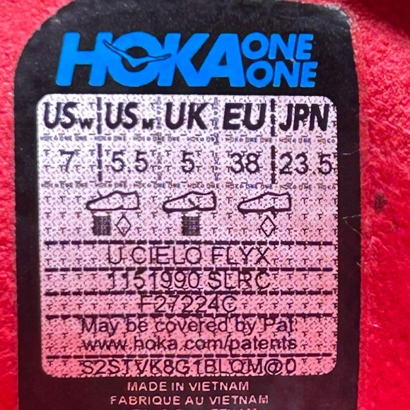 NEW Hoka One One Cielo FLYX Red Track Running Spike Shoes Women’s Size 7 & 7.5 - Picture 12 of 12